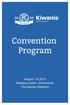 Alabama District. Convention Program. August 7-8, 2015 Embassy Suites - Downtown Tuscaloosa, Alabama
