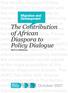 The Contribution of African Diaspora to Policy Dialogue
