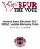 Student Body Elections 2019 Official Candidate Information Packet