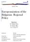 Europeanization of the Bulgarian Regional Policy