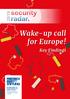 Wake-up call for Europe!