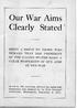 ~ Our War Aims 1 Clearly Stated :I
