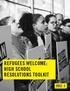 REFUGEES WELCOME: HIGH SCHOOL RESOLUTIONS TOOLKIT
