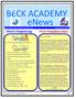 BECK ACADEMY enews. What s Happening. PTSA President News. 29: First PTA Board Meeting 12:00pm