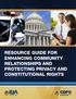 RESOURCE GUIDE FOR ENHANCING COMMUNITY RELATIONSHIPS AND PROTECTING PRIVACY AND CONSTITUTIONAL RIGHTS