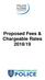 Proposed Fees & Chargeable Rates 2018/19