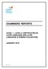 EXAMINERS' REPORTS LEVEL 1 / LEVEL 2 CERTIFICATES IN LATIN LANGUAGE AND LATIN LANGUAGE & ROMAN CIVILISATION JANUARY WJEC CBAC Ltd.