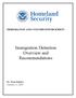 IMMIGRATION AND CUSTOMS ENFORCEMENT. Immigration Detention Overview and Recommendations