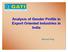 Analysis of Gender Profile in Export Oriented Industries in India. Bansari Nag