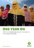 One year on TIME TO PUT WOMEN AND GIRLS AT THE HEART OF THE ROHINGYA RESPONSE.