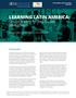 LEARNING LATIN AMERICA: China s Strategy for Area Studies Development