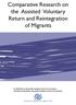Comparative Research on the Assisted Voluntary Return and Reintegration of Migrants
