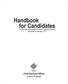 Handbook for Candidates