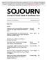 SOJOURN. Journal of Social Issues in Southeast Asia. Editors Note. Shan Women Traders and Their Survival Strategies