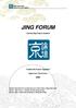 JING FORUM. Connecting Future Leaders. Create the Future Together. Applicant Brochure