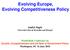 Evolving Europe, Evolving Competitiveness Policy