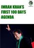 IMRAN KHAN S FIRST 100 DAYS AGENDA