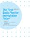 The First Basic Plan for. Immigration Policy. . Background. Basic Direction, Vision and Objectives of
