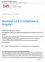 Annual COI Compliance Report