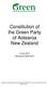 Constitution of the Green Party of Aotearoa New Zealand