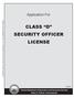 CLASS D SECURITY OFFICER LICENSE