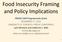 Food Insecurity Framing and Policy Implications