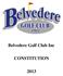 Belvedere Golf Club Inc. CONSTITUTION