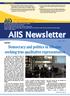 AIIS Newsletter. seeking true qualitative representation. At the eve of general elections in. July In this issue: