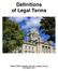 Definitions of Legal Terms