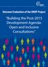 Outcome Evaluation of the UNDP Project. Building the Post-2015 Development Agenda: Open and Inclusive Consultations