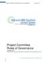 NBIMS-US PROJECT COMMITTEE RULES OF GOVERNANCE