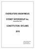 OVEREATERS ANONYMOUS. SYDNEY INTERGROUP Inc. CONSTITUTION / BYLAWS