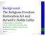 Background: The Religious Freedom Restoration Act and Burwell v. Hobby Lobby
