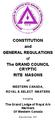 CONSTITUTION and GENERAL REGULATIONS of The GRAND COUNCIL CRYPTIC RITE MASONS