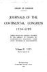 JOURNALS OF THE CONTINENT AL CONGRESS