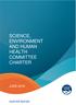 SCIENCE, ENVIRONMENT AND HUMAN HEALTH COMMITTEE CHARTER
