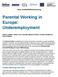 Parental Working in Europe: Underemployment