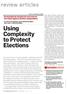 Complexity to Protect Elections