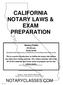 CALIFORNIA NOTARY LAWS & EXAM PREPARATION