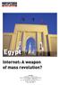 Egypt Internet: A weapon of mass revolution? April 2009