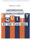 Aboriginal Employment Equity by the Year Edited by J.C. Altman