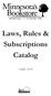 660 Olive Street St. Paul, MN Laws, Rules & Subscriptions Catalog