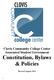 Clovis Community College Center Associated Student Government. Constitution, Bylaws & Policies