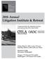 20th Annual Litigation Institute & Retreat