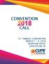 CONVENTION CALL 53 RD ANNUAL CONVENTION MARCH 7 9, 2018 RADISSON HOTEL SASKATOON, SK