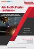 Asia Pacific Physics conference