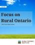Focus on Rural Ontario