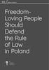 Freedom- Loving People Should Defend the Rule of Law in Poland