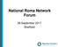 National Roma Network Forum. 28 September 2017 Sheffield
