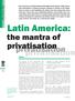 Latin America: the mantra of privatisation
